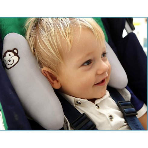 Baby Travel Pillow, Adjustable Head Neck Pillow for Infant Car Seat, Stroller Headrest Pillow for Infants, Banana