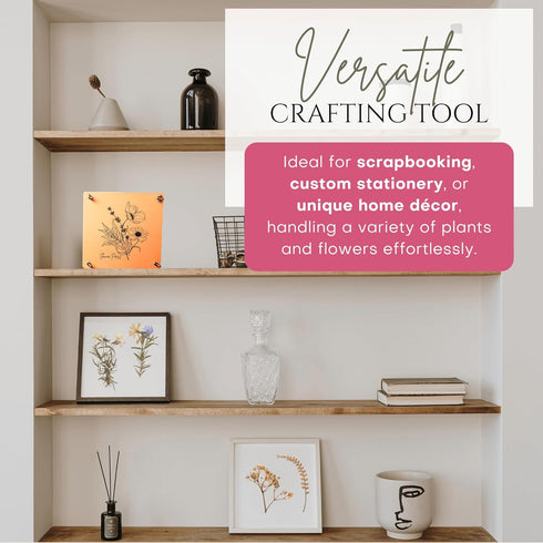 10 Wooden Flower Press - Durable Bolt Lock Design Complete Pressing Kit w/White Absorbent Sheets, Ebook Guide & More