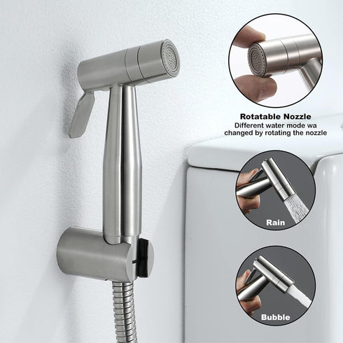 RWYRBNSL Set 2 HandheldSprayer, Premium Stainless Steel Cloth Diaper Sprayer FunctionSprayer for Toilet
