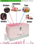 LANGYASHAN Rectangular Canvas Storage Bin with Handles for Organizing Home Kitchen Toys Office Closet Shelf (Girl)