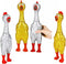 Large 13.5" Sparkle Glitter Rubber Squeeze Chicken with a Long Funny Squeaky
