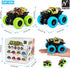 M SANMERSEN 2 Pack Monster Truck Toys, 360° Rotating for Boys and Girls Ages 3-5 - Toddler Car Gifts