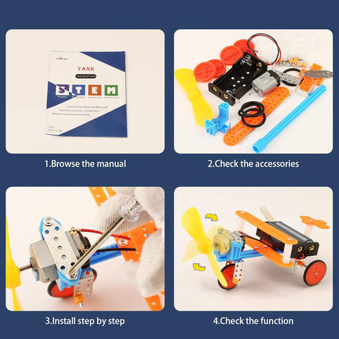 STEM Science Kits for Kids 5-12, Robotics Robot Building Car Kit, Science Activities for Boys 5-8, Engineering Projects
