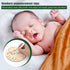 LUTER 5.9 Inch Baby Announcement Sign, Round Birth Nursery Name Signs with Ink Pad for Baby Hand and Footprints Wooden