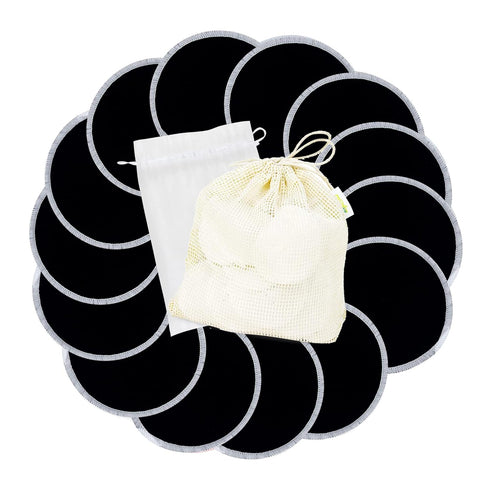 wegreeco Nursing Breast Pads (14 Pack) + Laundry Bag & Travel Storage