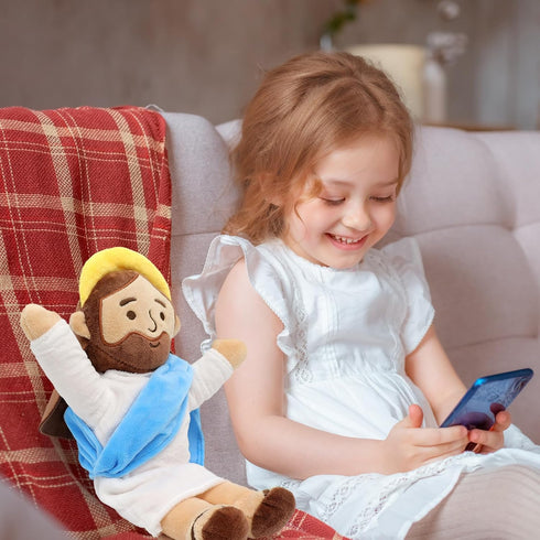 13" Yelakey Jesus Plush Brown Jesus Stuffed Doll Christian Plushie Doll for Easter Christmas Church Religious Gifts