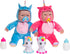 12-inch 12 JC Toys Lots to Cuddle Babies Small Soft Twin Baby Dolls Unicorn Theme| Washable | Pink and Blue | Includes