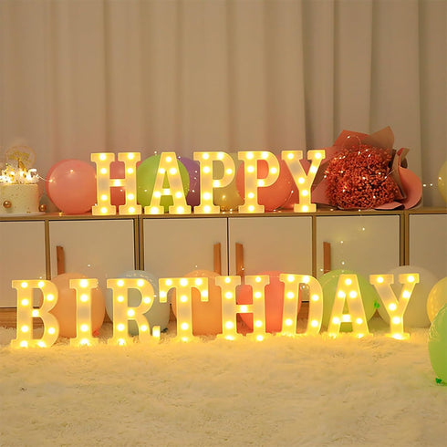 HFDJRWK Decoration(B,70cm) Diy Foam Board Lights Up Letters Large Lighting Letter for Baby Bath Anniversary Party