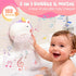 JoiTale 12 1-3 4-8 Baby Bath Toys, Unicorn Rechargeable Bath Bubble Machine, Automatic Bubble Maker with Music, Bathtub