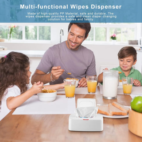 Rarowanti 2 Pack Wipes Dispenser, Small Wipes Case with Lid, Wet and Dry Tissue Box, Dustproof Wipe Container