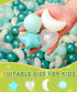 50 200 500 TRENDPLAY Ball Pit Balls for Toddlers, Star Heart Moon Shape, Plastic Toy Balls for Boys Girls Kids Dogs