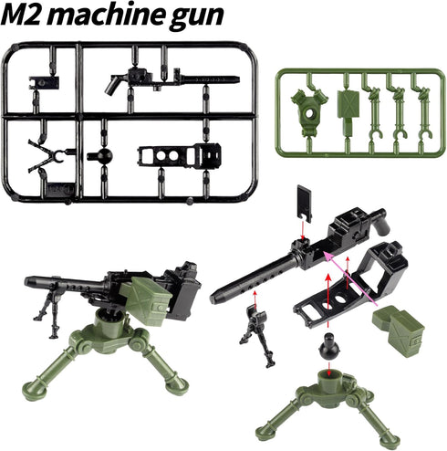 Weapons Pack Military Accessories, U.S Heavy Weaponry Toys, Compatible with Major Brand, 3 Years Old+