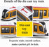 OTONOPI Toy Train Set - Subway Bullet Train High Speed Locomotive Engine Die Cast Model Car for Kids, Pack of 4