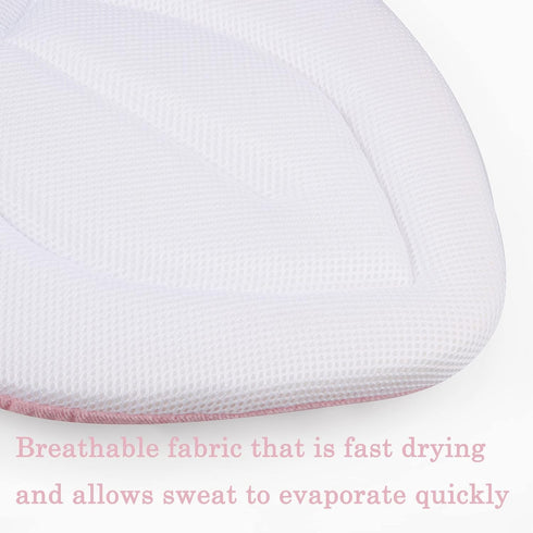 PandaEar Baby Bath Pad for Infant Newborn, Soft Flower Petals for Sink Bathtub Essentials (Pink)