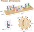 Set 4 12 91 ELONGDI Mexican Train Dominoes with Wooden Trays/Racks and Portable Carrying Case,Travel Colorful Double