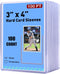 RIXUGIT 100ct Card Sleeves Hard Plastic - 100pt 3"x4" Trading Card Protector, Premium