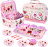 Lajeje Pretend Play Tea Set for Little Girls Ages 3-8, 19 PCS