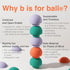 6 2 Set b is for Ball Food Grade Silicone Sensory Baby & Toddler Ball | teether | squirty Bath Toy | Stacking Toy |