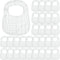 Reginary 30 Pack White Muslin Bibs Bulk for Boy Girl Muslin Baby