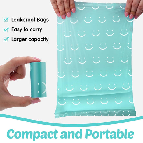1500 Count 100 Diaper Disposable Bags for Baby Diaper Sacks Baby Powder Scent Disposal or Pet Waste Bags