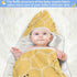 Honey Bees Hooded Bath Towel for Baby Boys Girls, Organic Cotton 30 x 30 Inch Beehive Shower Towel