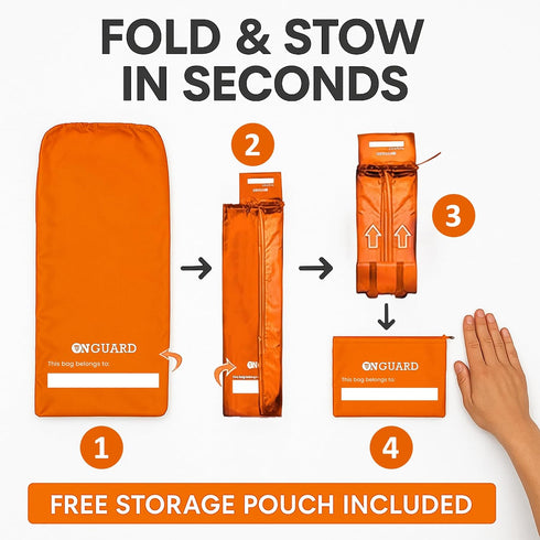 OnGuard - Double Stroller Bag with Storage Pouch | Stroller Travel Bag | Waterproof Rip-Resistant Polyester | Compact
