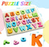 JOLSNAF Set Wooden Puzzles for Toddlers, ABC Alphabet Puzzle, Learning Toys, Preschool Learning Activities, Preschool