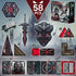 58 Set 3 4 5 6 7 8 Little Pi ShadowBots Magnetic Tiles PCS | Transform Robot Villain Building with Sword & Shield |