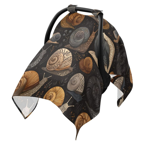 Mazeann Forest Vintage Snails Car Seat Cover Baby Breathable Soft Infant Carseat Covers