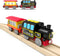 Battery Operated Locomotive Train, Magnetic Train Toy for Wooden Tracks, Compatible with Thomas & Brio
