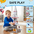 Set,46 3+, AFUNX Magnetic Tiles Space Rocket PCS Magnetic Building Blocks for Kids STEM Learning Toys, Safe & Durable