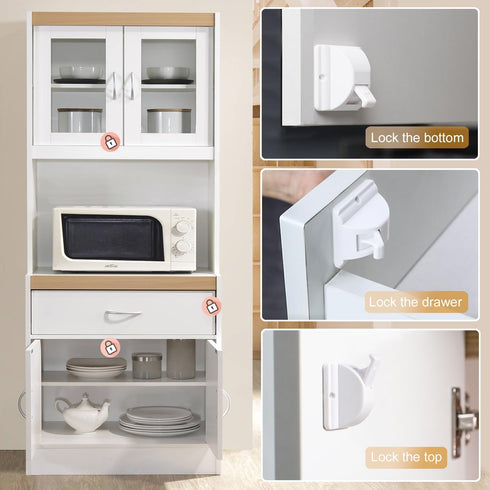DOMILE 16 3 Magnetic Baby Proofing Cabinet Locks - Child Safety for Cabinets, Drawers & Cupboards - Locks Keys - No