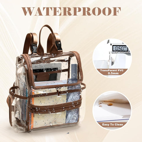 Backpack 12x6x12 MOMINSIDE Diaper Bag Small Diaper Bag,Mini Diaper Bag, Clear Bag for Stadium Events Small Clear Bag