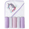Viviland Baby Towels and Washcloths, Soft Absorbent Purple Baby Bath Towel Set,