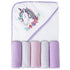 Viviland Baby Towels and Washcloths, Soft Absorbent Purple Baby Bath Towel Set,