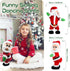 SdeNow Dancing Santa Claus Plush Toy Animated Singing and Twisted Wiggle Hip Christmas Figure for Kids, Funny Musical