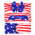 BinaryABC 4th of July Baby Headband, American Flag Headband, 3Pcs for Fourth of July Decorations