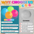 TXP 12Pcs Glow in The Dark Sticky Balls Toys, Upgraded Glowing Sensory Balls Stick to The Ceiling, Stress Balls