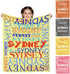 60x50inch D-Story Personalized Baby Blankets with Names, Custom Baby Girls Blanket Initial Swaddle Blanket