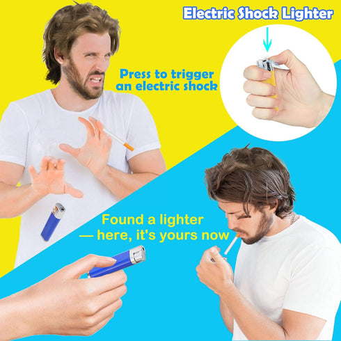 Pushmick 6 PCS Prank Toys, Fun Electric Shock Toys Such as pens, lighters, and Chewing Gum, indispensable Tools