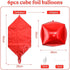 Balloons,22Inch 4D 6Pcs Red Cube Foil Square Foil Balloons Building Block Balloons for Birthday Anniversary Baby Shower