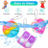 ONKULL 90 Pack 4-8,8-12 Pop Fidget Keychain ,Mini Fidget Toys Bulk ,Sensory Toys for Kids ,Party Favors for Kids Year