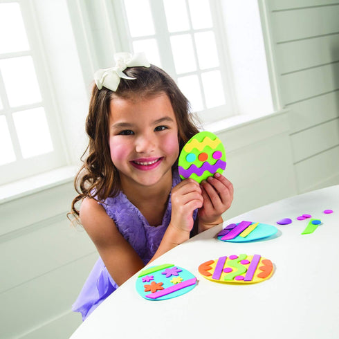 Foam Easter Egg Magnet Craft Kit, Makes 12, Fun Home Activities & Crafts for Kids