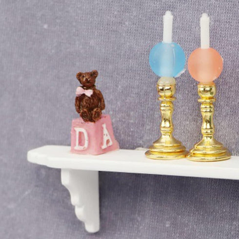 YuanHolumid 2Pcs Accessories,1:12 White Dollhouse Wall Shelf,Doll House Storage Wall Shelf for Kitchen Scene Dollhouse