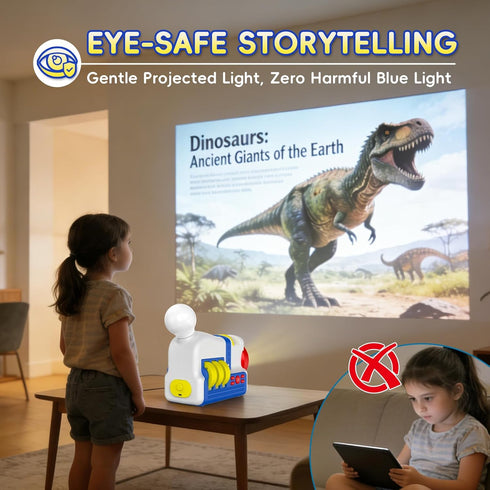 32 4 Story Projector for Kids, Educational Story Dream Machine with Stories & Science Cartridges, Audio Books