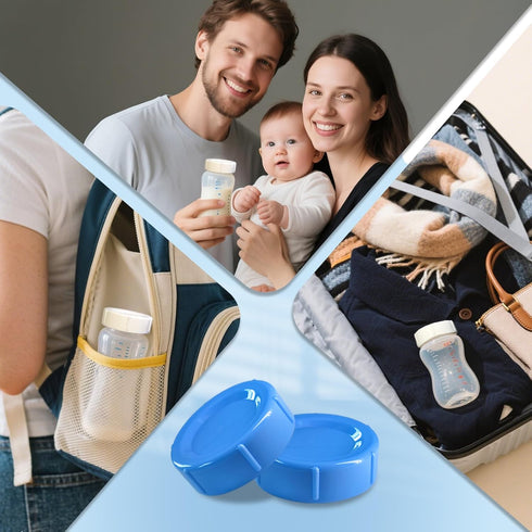MaiTianna 4pcs Wide Bottle Caps Compatible for Wide-Neck Natural Flow Dr Brown Bottles,BPA Free Travel and Storage Baby