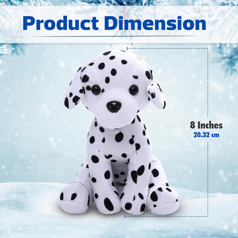 Plushland Realistic Stuffed Animal Puppy Dog, 10 Inches Holiday Plush Figures for Kids (Dalmatian-10'')