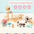 43Pcs Cat Figures Playset, Interactive Pretend Play Kit, Realistic Cats Care Center for Girls Boys Age 3 4 5 6+,