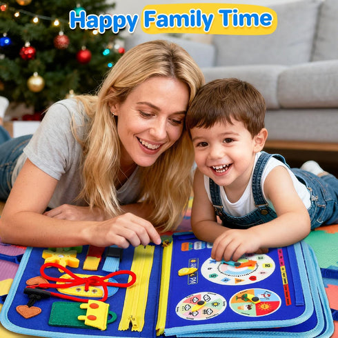 SYHLN Toddler Montessori Busy Board Toys for Little Boy Gifts: Educational Preschool Learning Travel Toys, Busy Book