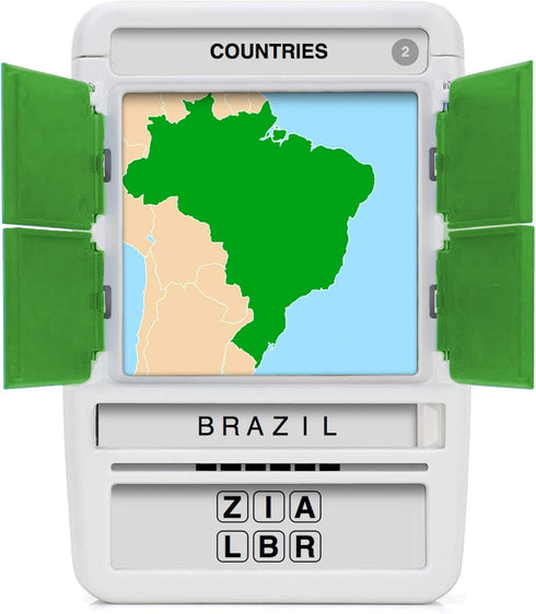 100 PICS Countries of The World Travel Game - Flash Cards with Slide Reveal Case for Kids and Adults, Ages 6+